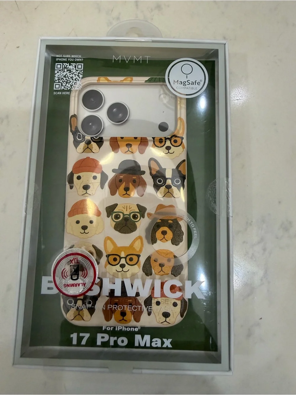 MVMT Birchwick Dog Pattern MagSafe iPhone 17 Pro Max Case - Cream